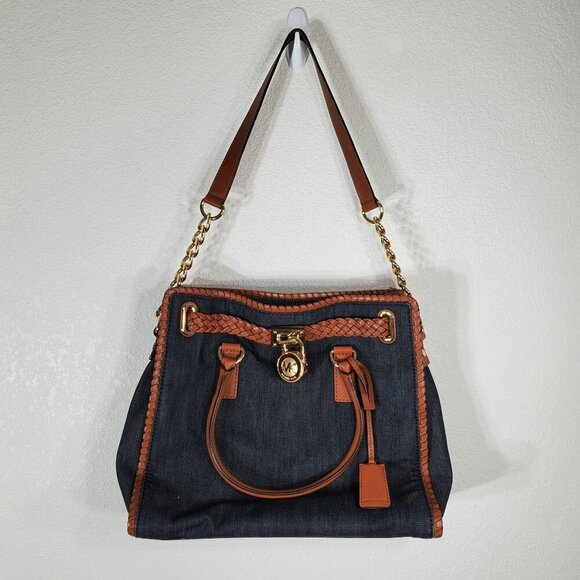 Michael Kors - Whipped Hamilton Tote Women BAG Contrast Leather Accents - Picture 1 of 16